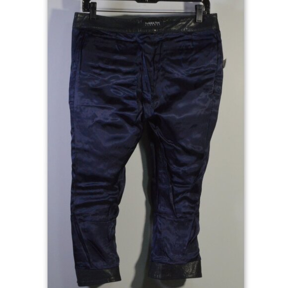 NWOT Patrizia Pepe Firenze Blue Leather Pants Size 42 - Picture 6 of 12